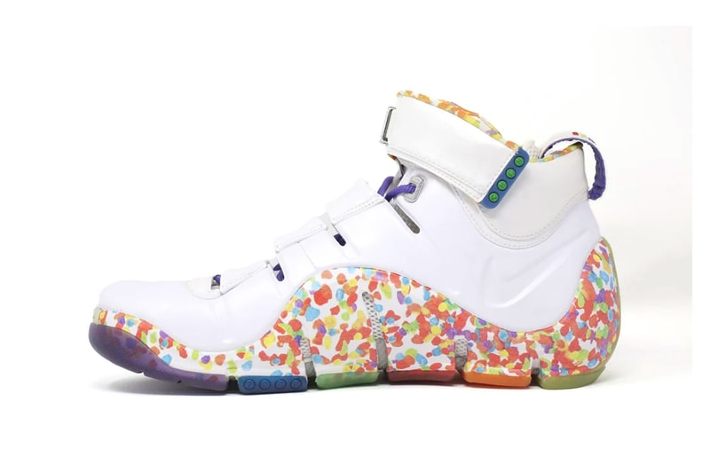 Nike LeBron 4 "Fruity Pebbles" Joins the Latest Cereal-Inspired Releases for 2022 release info white true red mean green varsity purple DQ9310-100