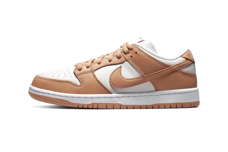 Nike SB Dunk Low light cognac dm8998-200 orange white leather tan release info price date 100 USD