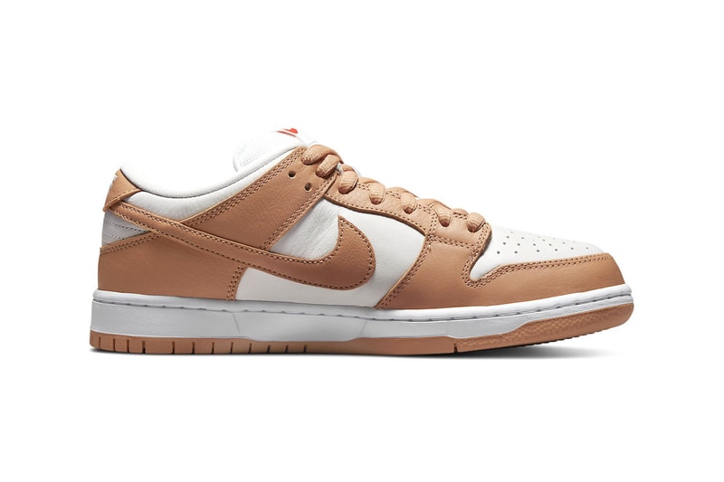 Nike SB Dunk Low light cognac dm8998-200 orange white leather tan release info price date 100 USD