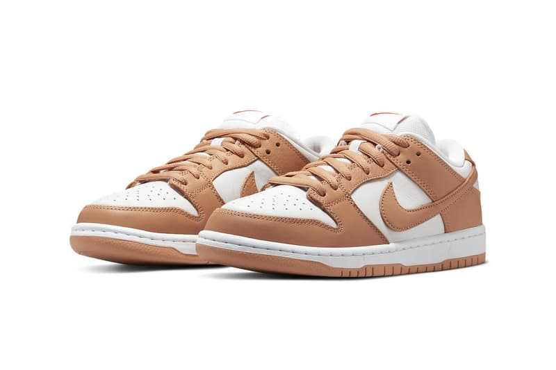 Nike SB Dunk Low light cognac dm8998-200 orange white leather tan release info price date 100 USD
