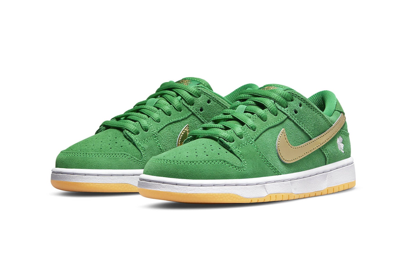 Nike Gears up for St. Patrick's Day With New Green and Gold SB Dunk Low Release BQ6817-303 release info shoes skater 