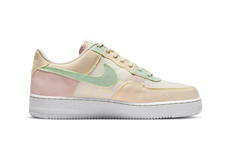 Nike's Air Force 1 Low Faded Pastel Hues 40 year anniversary spring yellow stitching easter egg green sail white DR5648-030 release info