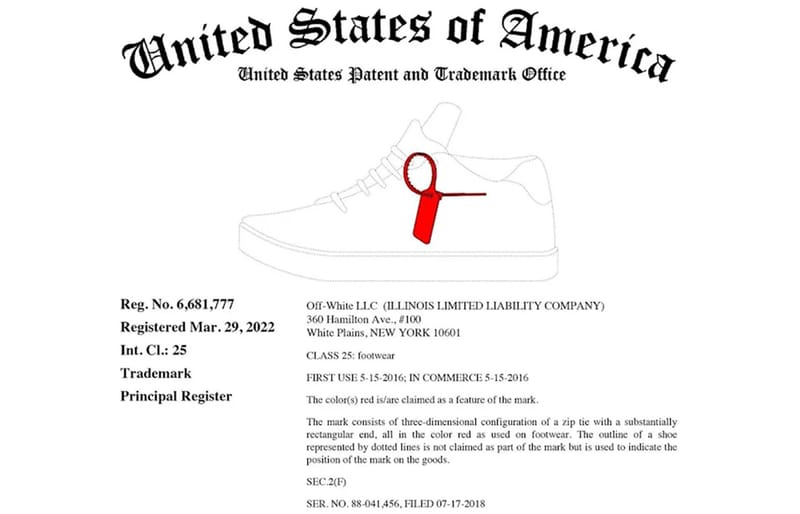 custom off white zip tie