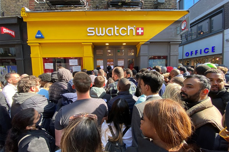 Omega x Swatch Speedmaster MoonSwatch Drop Sparks Buying Frenzies Across the World melourne hong kong amsterdam new yok miami LA moon watch 260 usd price date info