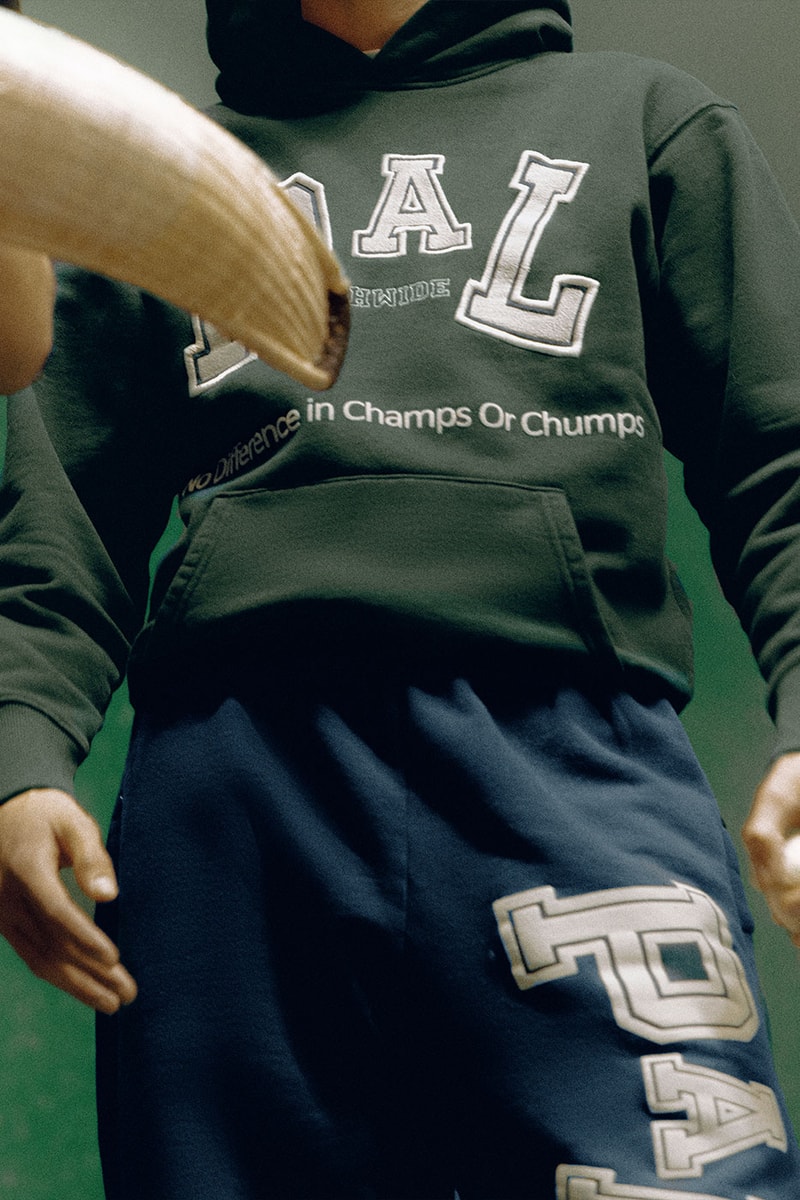 Pal Sporting Goods Jai Alai Pack Release Info Buy Price Varsity Jacket Regenerated Yarn Hoodie Sweatpants Tees