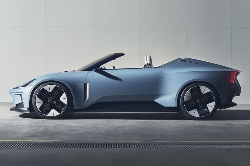 Polestar O2 Convertible Concept Flying Drone autonomous follows car 2 door roadster sportscar ev electric vehicle mobility infotainment editing release info