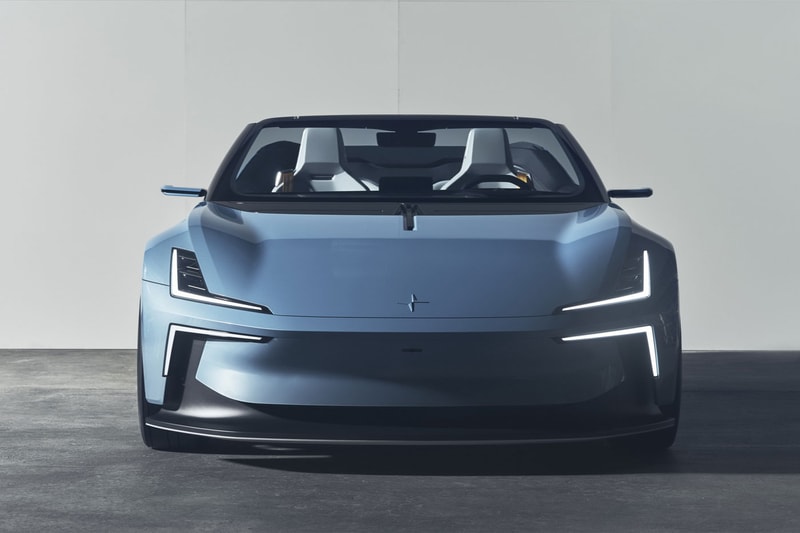 Polestar O2 Convertible Concept Flying Drone autonomous follows car 2 door roadster sportscar ev electric vehicle mobility infotainment editing release info