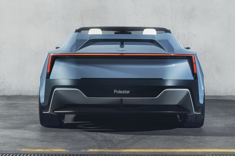 Polestar O2 Convertible Concept Flying Drone autonomous follows car 2 door roadster sportscar ev electric vehicle mobility infotainment editing release info