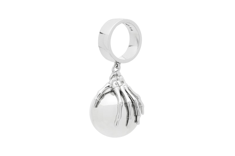 Raf Simons Spring/Summer 2022 SS22 Ring Skeleton Hand Brass Polished Silver Pendant Accessories Jewelry The Broken Arm