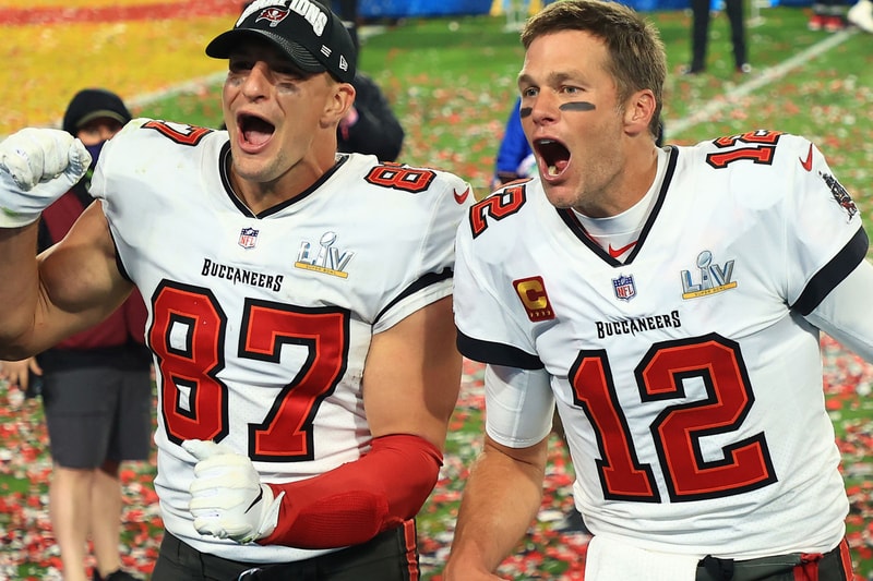 Rob Gronkowski Teases Buccaneers Extension After Tom Brady's Return tampa bay gronk its a very good chance barbershop super bowl season news