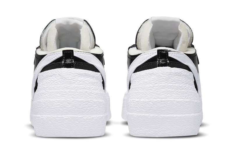 sacai nike blazer low black patent white patent DM6443 001 DM6443 100 release date info store list buying guide photos price 