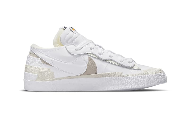 sacai nike blazer low black patent white patent DM6443 001 DM6443 100 release date info store list buying guide photos price 