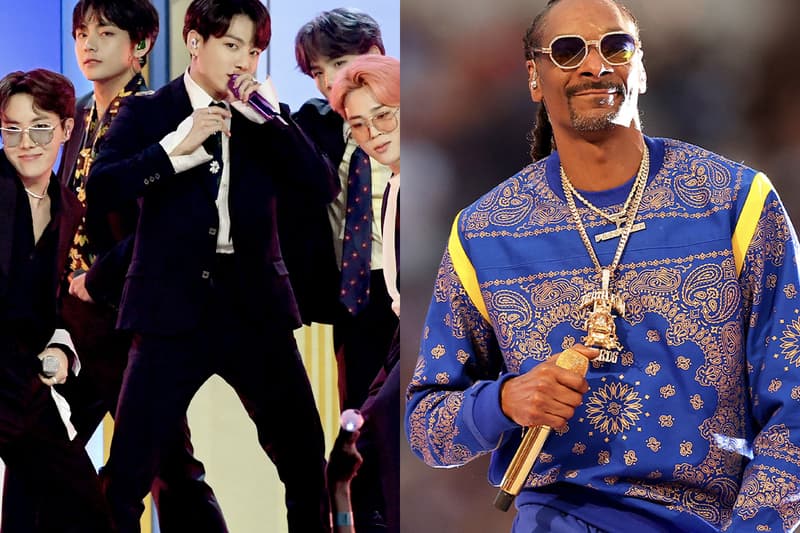 Snoop Dogg Confirms Official Collaboration With BTS on Upcoming Song kpop jimin j-hope rm v suga jungkookg weed california death row records amreican song contest