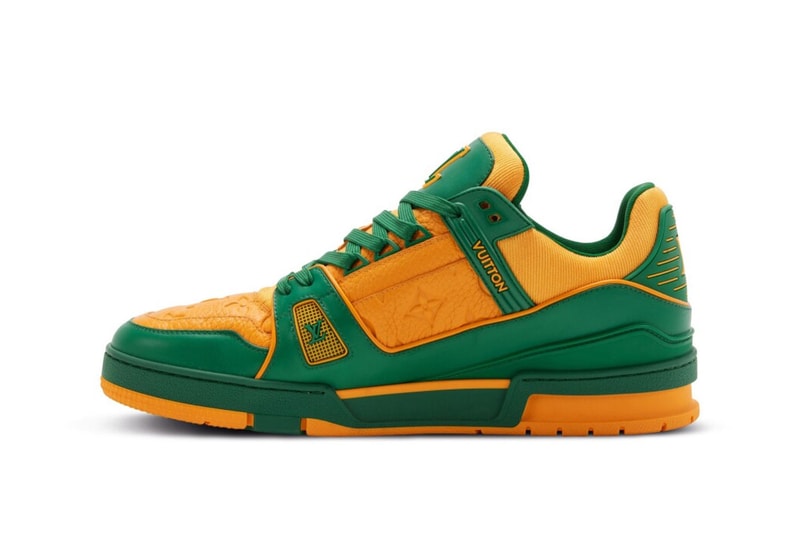Sotheby's Auctions a Pair of Virgil Abloh Signed and Designed Louis Vuitton "LV Trainer" size 10.5 luxury footwear sneakers french conglomerate