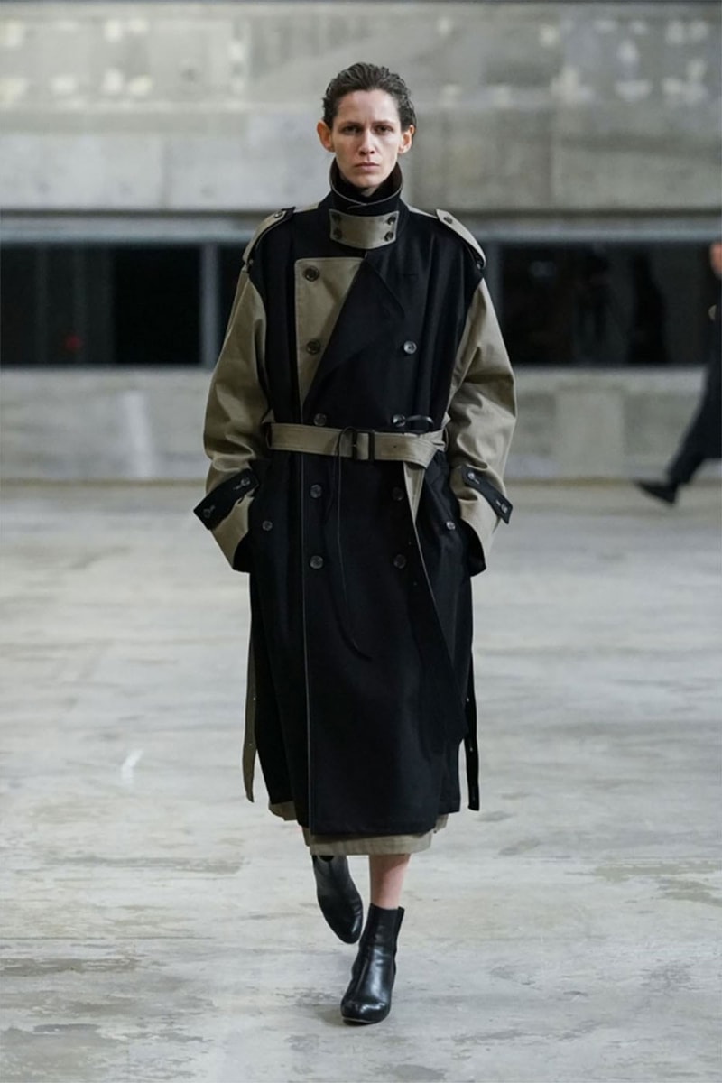 stein autumn fall winter 2022 fw22 kiichiro asakawa 2016 continuous perspective black dark blue grey mohair trench coats down jackets runway show images