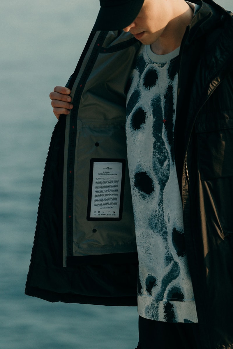 Stone Island SS22 Marina Shadow Project New Arrivals HBX Release Info Price Buy 3 Layer Gore Tex Vest Jacket Cargo Reef Camo Cardigan Caps Belt Pouches Shorts