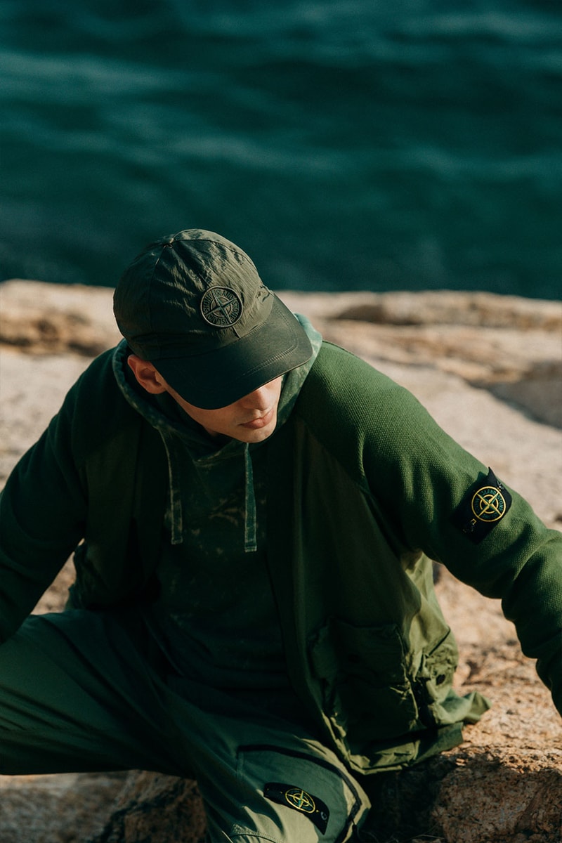 Stone Island SS22 Marina Shadow Project New Arrivals HBX Release Info Price Buy 3 Layer Gore Tex Vest Jacket Cargo Reef Camo Cardigan Caps Belt Pouches Shorts