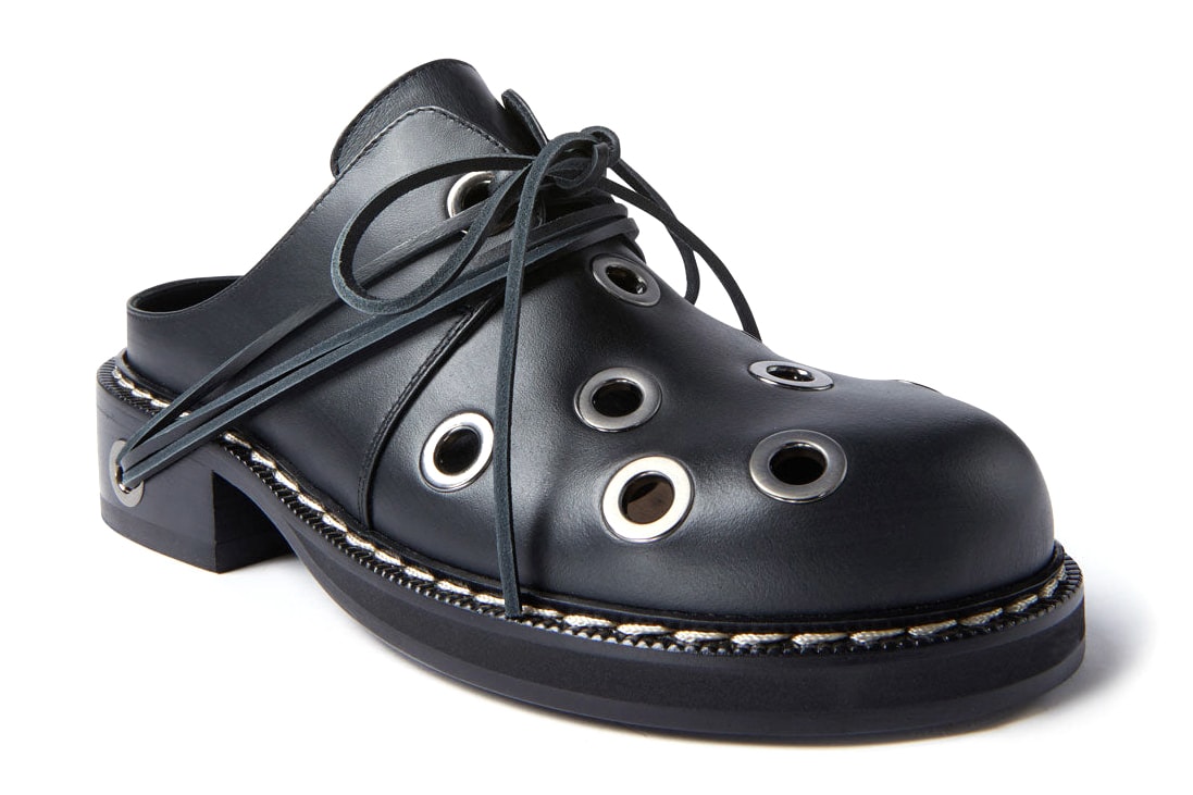 SUNNEI Buco Sabot Mule Black Rivets Holes Metal Goth Normcore Style Release Information