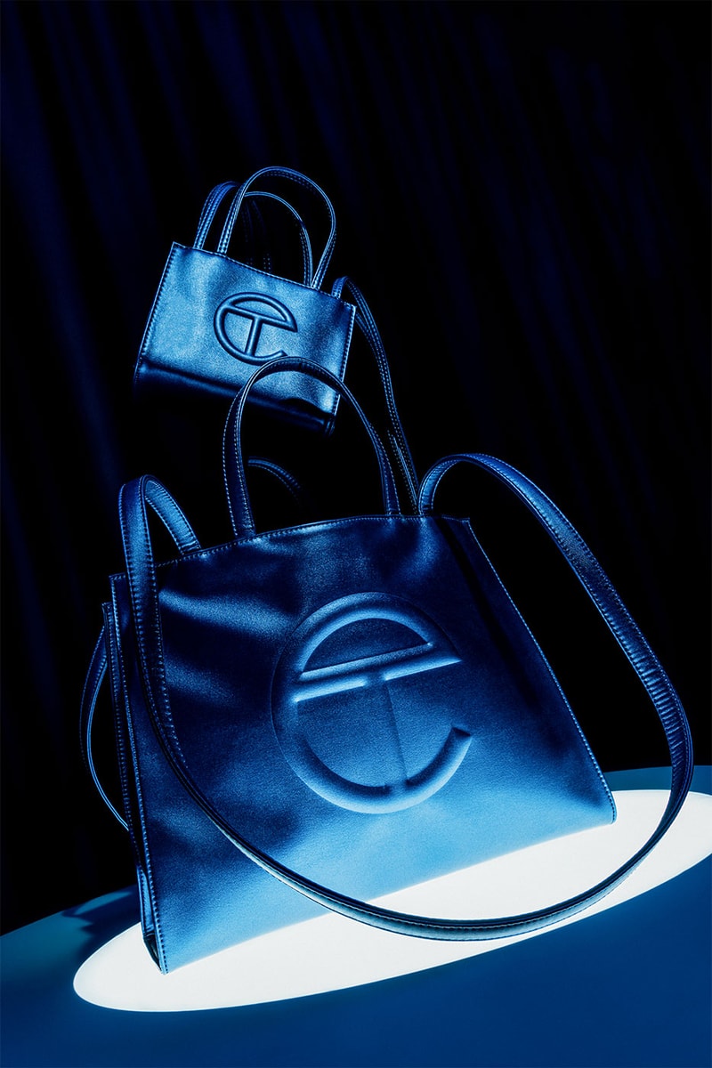 Telfar Cobalt Capsule Restock HBX Release Info Buy Price Shopping Bags Small Medium Large Logo Embossed Hat Buckle Belt