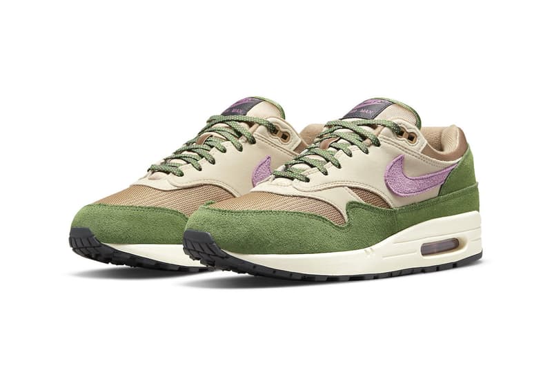 nike air max 1 treeline light bordeaux dark driftwood dr9773 300 release info images footwear sneakers date price