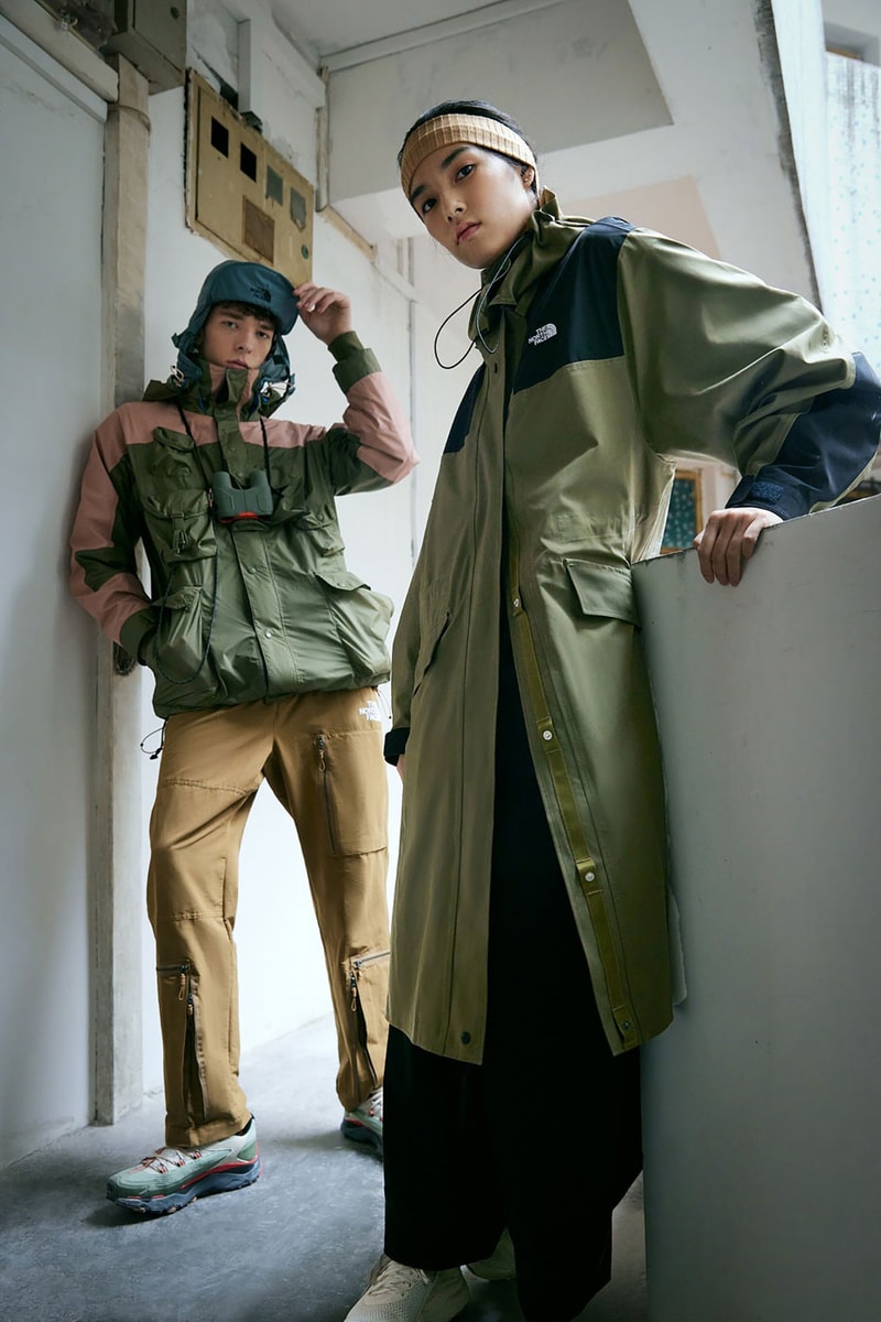 The North Face Urban Exploration SS22 Urban Traverse Capsule olive black salmon fishtail parka jacket khaki pants release info price date