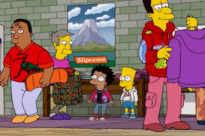 The simpsons weeknd guest appearance Slipreme streetwear episode Slipreme Bart the Cool Kid