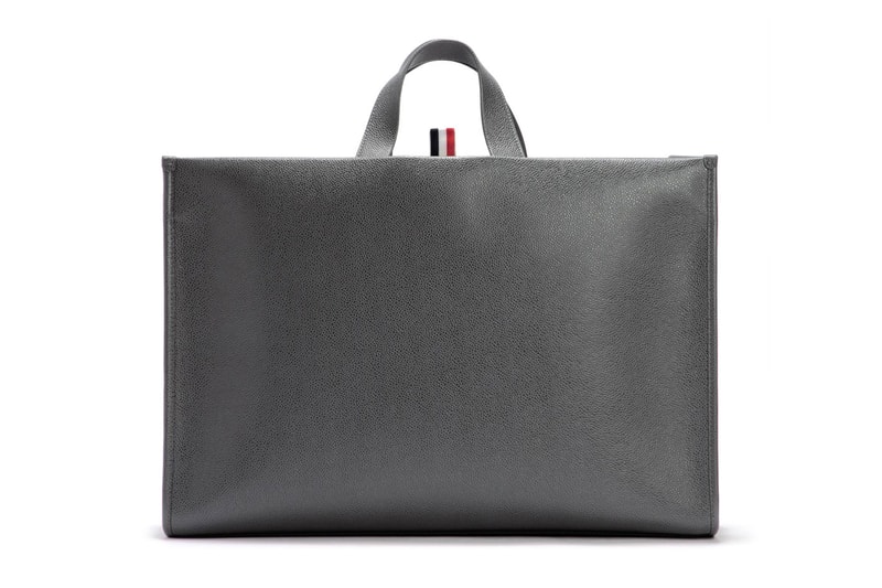 Thom Browne Spring 2022 New Arrivals HBX Release Info Buy Price Leather Goods Cardholder Square Tote Shorts Sweatpants Sweatshirt Suit Classic Wool Cotton Bucket Hat Socks Neck Tie