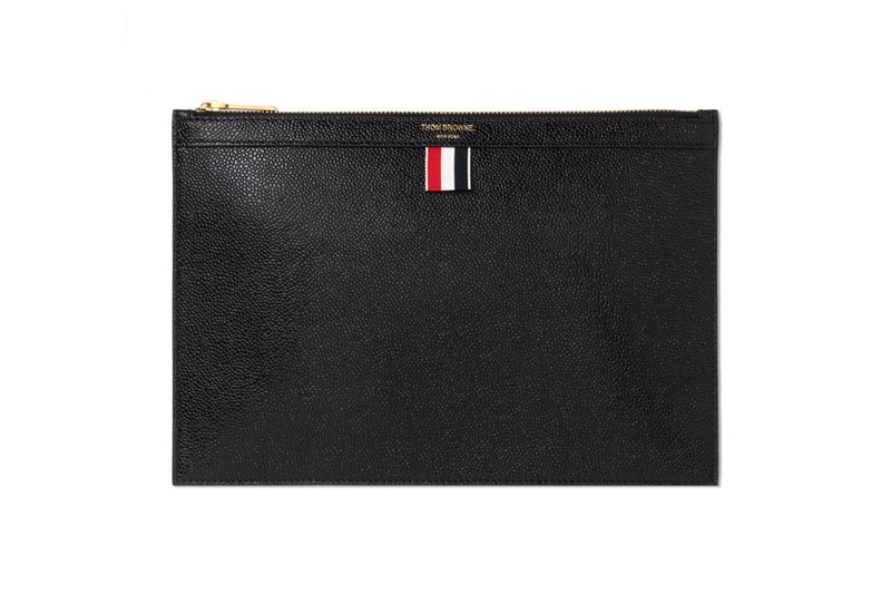 Thom Browne Spring 2022 New Arrivals HBX Release Info Buy Price Leather Goods Cardholder Square Tote Shorts Sweatpants Sweatshirt Suit Classic Wool Cotton Bucket Hat Socks Neck Tie