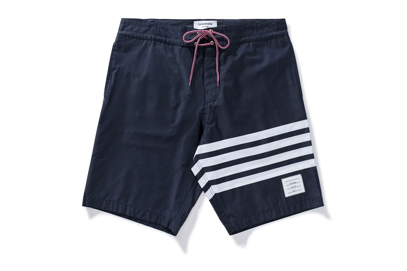 Thom Browne Spring 2022 New Arrivals HBX Release Info Buy Price Leather Goods Cardholder Square Tote Shorts Sweatpants Sweatshirt Suit Classic Wool Cotton Bucket Hat Socks Neck Tie