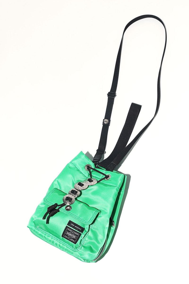 Toga Porter bags string backpack packable bag cross body string backpack concho buckles release info date price 