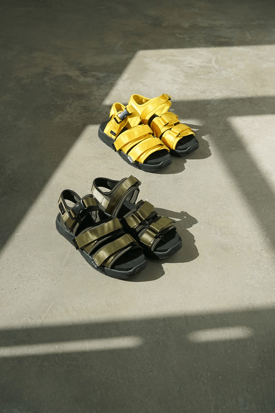 Tom Wood x Suicoke Vega Sandal Makö Clog Collaboration Custom Shoe New Release Information Olive Green Sunshine Yellow Black Green Leather Suede