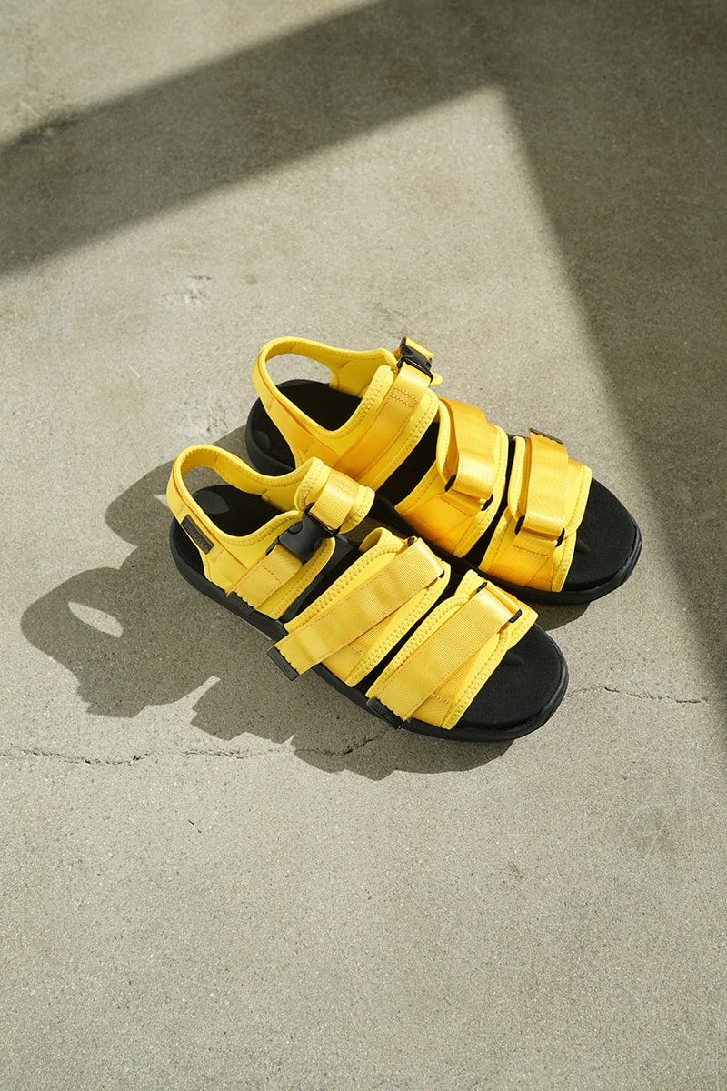 Tom Wood x Suicoke Vega Sandal Makö Clog Collaboration Custom Shoe New Release Information Olive Green Sunshine Yellow Black Green Leather Suede