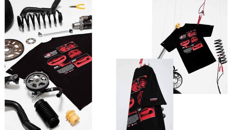 Toyota GR86’s Limited-Edition HYPEBEAST Car Club T-Shirt Racing Legacy AE86 2022 GR86 Race Car Driving On-Track Racing Japan Drift Scene Drifting Enthusiasts Merch Apparel Limited-Edition Exclusive Keiichi Tsuchiya Four-Cylinder Engine Custom-Designed Graphic Overlays Toyota Red Black White G Mesh