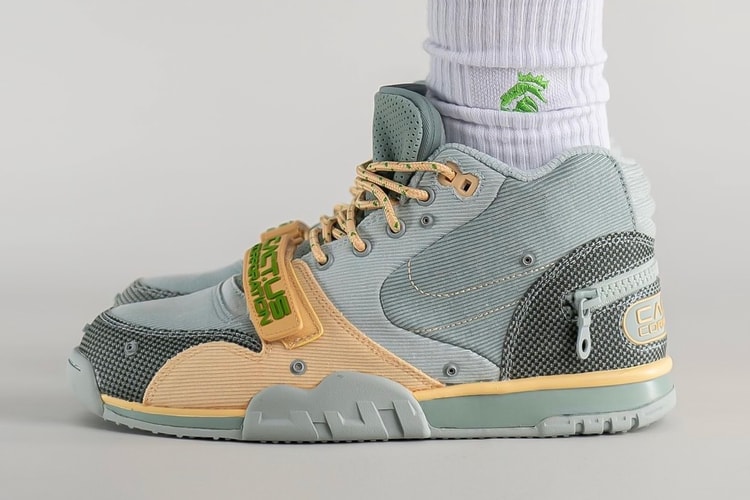 Take an On-Foot Look at the Travis Scott x Nike Air Trainer 1 SP "Grey Haze"