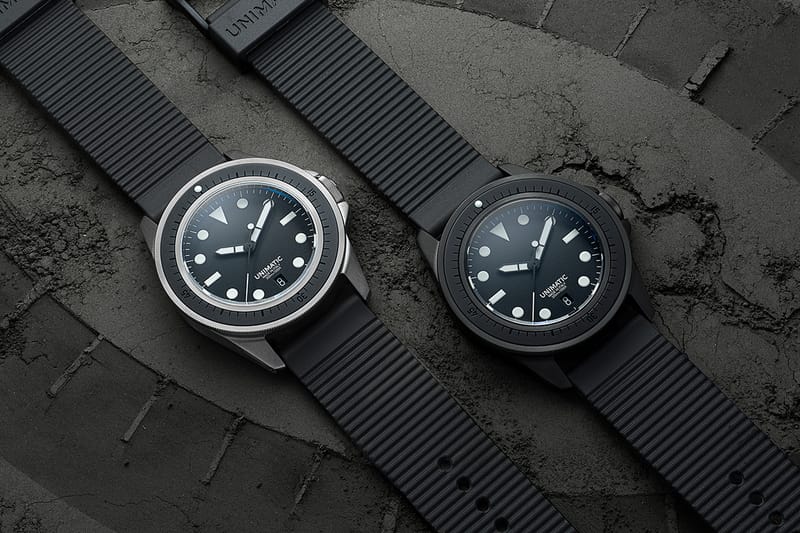 UNIMATIC Drops Pair of Limited Edition Monochrome Dive Watches