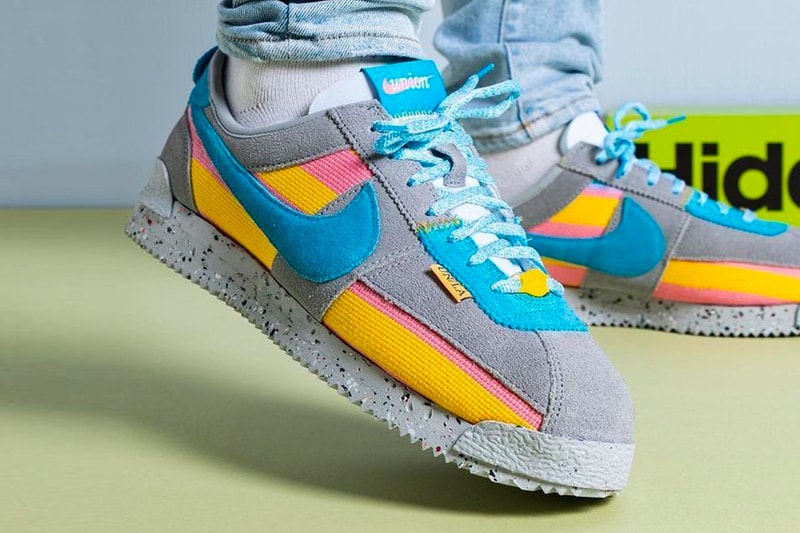 UNION x Nike Cortez Gray/Blue On-Foot Look DR1413-002 2022 Release
