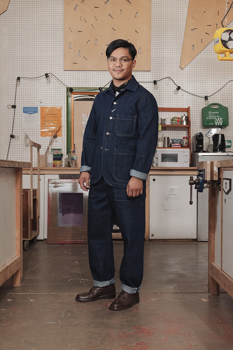 Blackhorse Lane Ateliers x Universal Works Info collaboration denim washed when does it drop workwear 