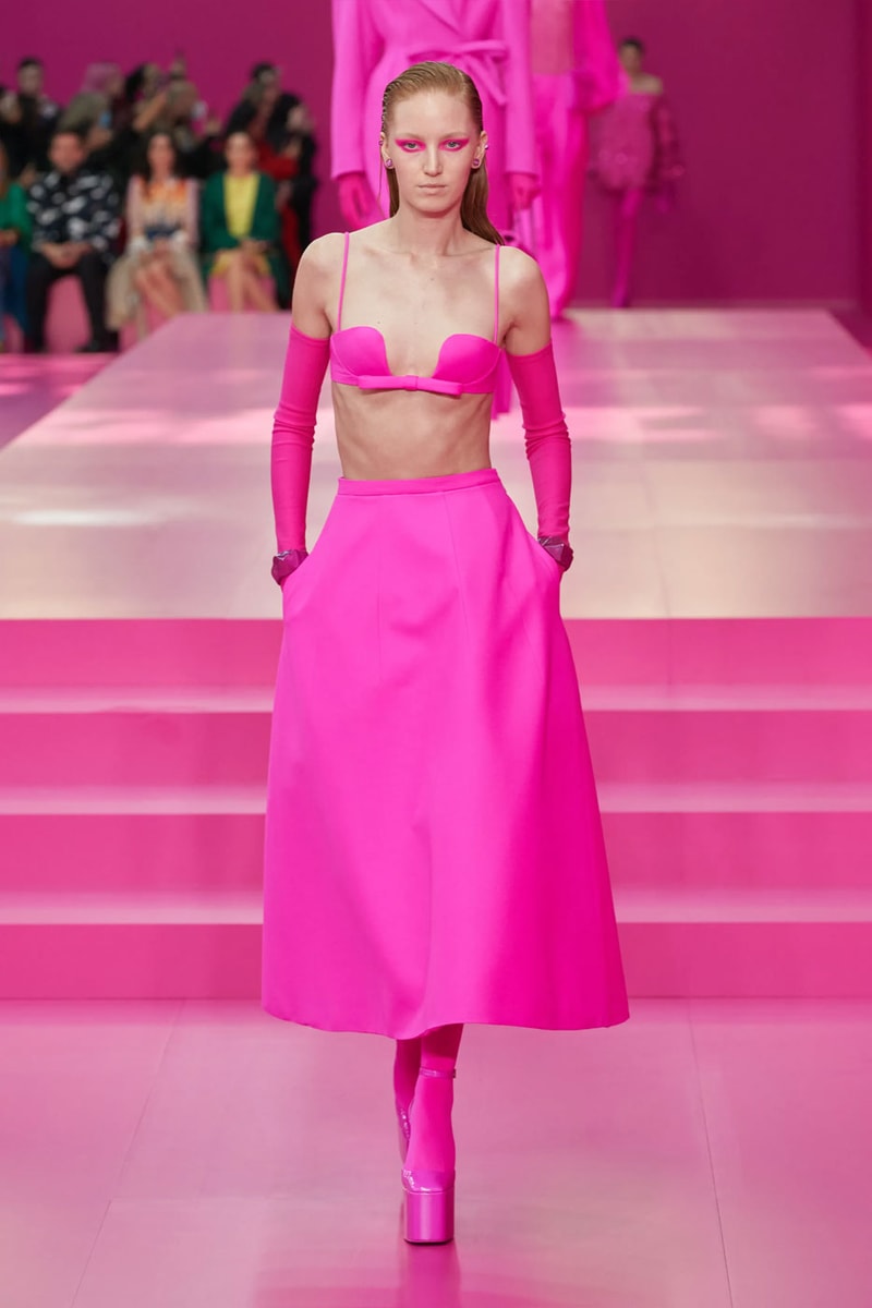 Zendaya Wore Head-To-Toe Hot Pink at Valentino's Runway Show