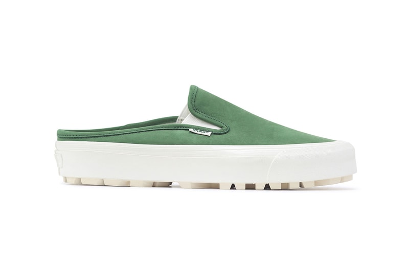 Vault by Vans Museum of Peace & Quiet Collaboration Collection HBX Release OG Style 36 Authentic LX Mule Forest Green White Gray