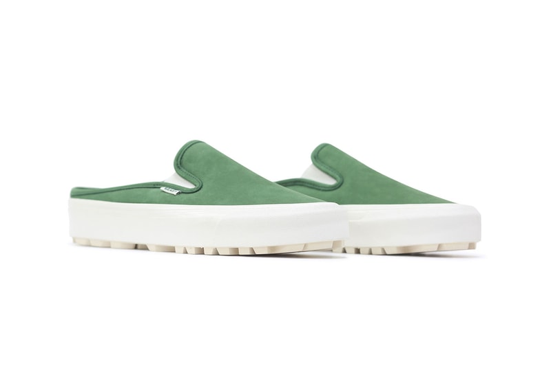 Vault by Vans Museum of Peace & Quiet Collaboration Collection HBX Release OG Style 36 Authentic LX Mule Forest Green White Gray