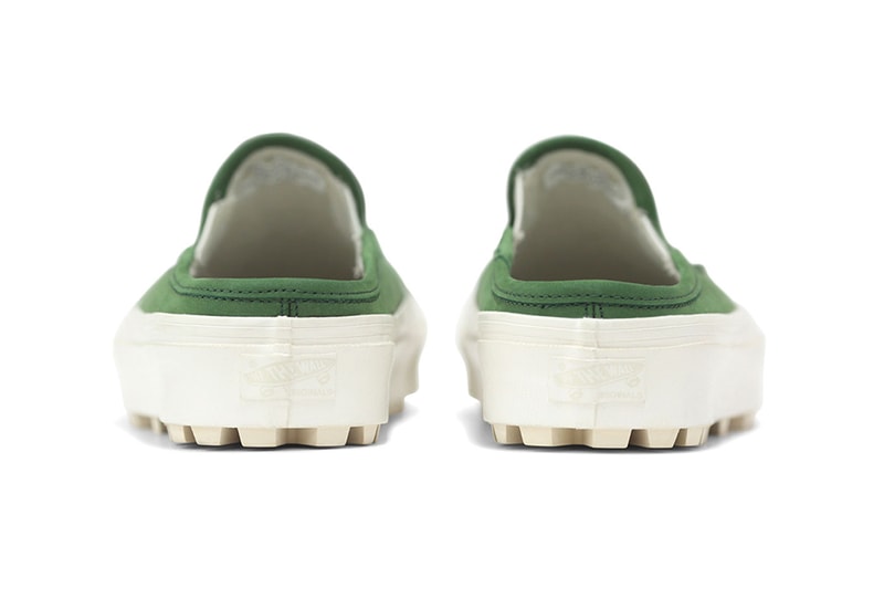 Vault by Vans Museum of Peace & Quiet Collaboration Collection HBX Release OG Style 36 Authentic LX Mule Forest Green White Gray