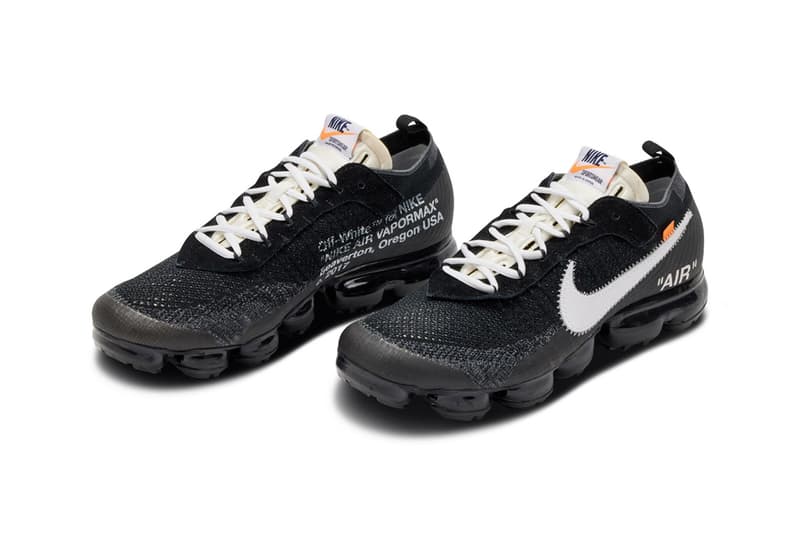 Virgil Abloh Off-White™ x Nike The Ten Collection Complete 10 Pairs 2017 Air Jordan 1 Air Max 90 Air Presto VaporMax Blazer Mid Converse Chuck Taylor Zoom Fly SP Air Force 1 Low React Hyperdunk Air Maz 97