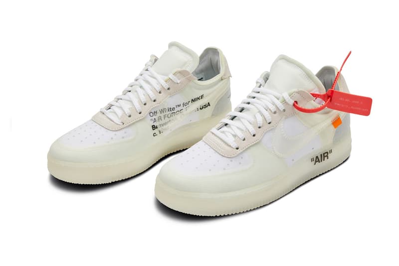 Virgil Abloh Off-White™ x Nike The Ten Collection Complete 10 Pairs 2017 Air Jordan 1 Air Max 90 Air Presto VaporMax Blazer Mid Converse Chuck Taylor Zoom Fly SP Air Force 1 Low React Hyperdunk Air Maz 97 