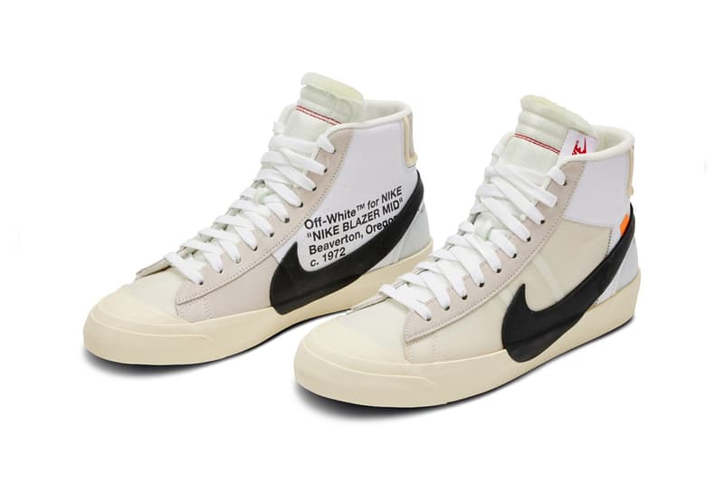 Virgil Abloh Off-White™ x Nike The Ten Collection Complete 10 Pairs 2017 Air Jordan 1 Air Max 90 Air Presto VaporMax Blazer Mid Converse Chuck Taylor Zoom Fly SP Air Force 1 Low React Hyperdunk Air Maz 97