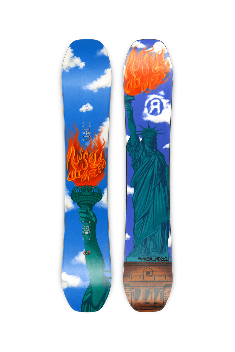 Virgil Abloh Russell Winfield ride Snowboards Algorythm Evo auction results Black-led youth-serving organizations Hoods to Woods The Service Board SHRED Foundation.