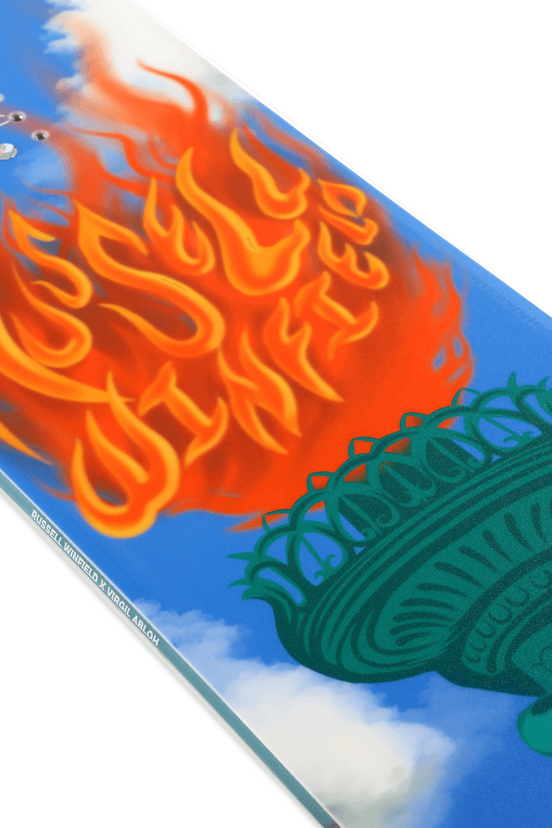 Virgil Abloh Russell Winfield ride Snowboards Algorythm Evo auction results Black-led youth-serving organizations Hoods to Woods The Service Board SHRED Foundation.