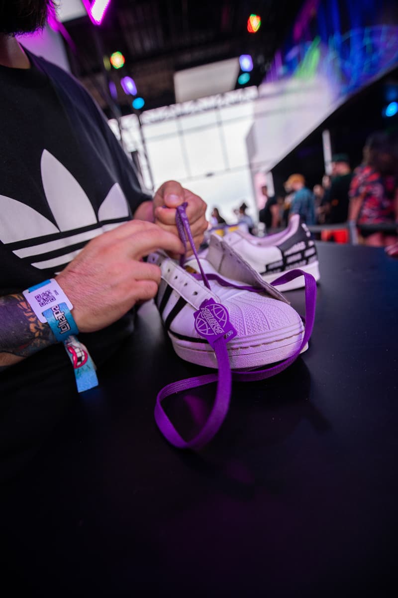 adidas ADIHOUSE ADIVERSE WebApp App Metaverse Remixes Lollapalooza São Paulo Brazil Curitiba Kauê Fidelis Vinícius Allencar Nihao LOLLABR PACKSUPERSTAR LOLLABR Sneaker Release Three Stripes trefoil ADICUSTOM Clothing Apparel Graphic T-shirts Music Live Performances Glow-In-the-Dark Neon Two Lost Kids Thali Gabi Pacaembu Ponte  São Paulo Museum of Art