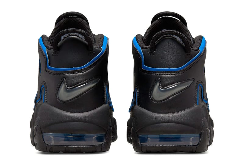 nike uptempo black and blue