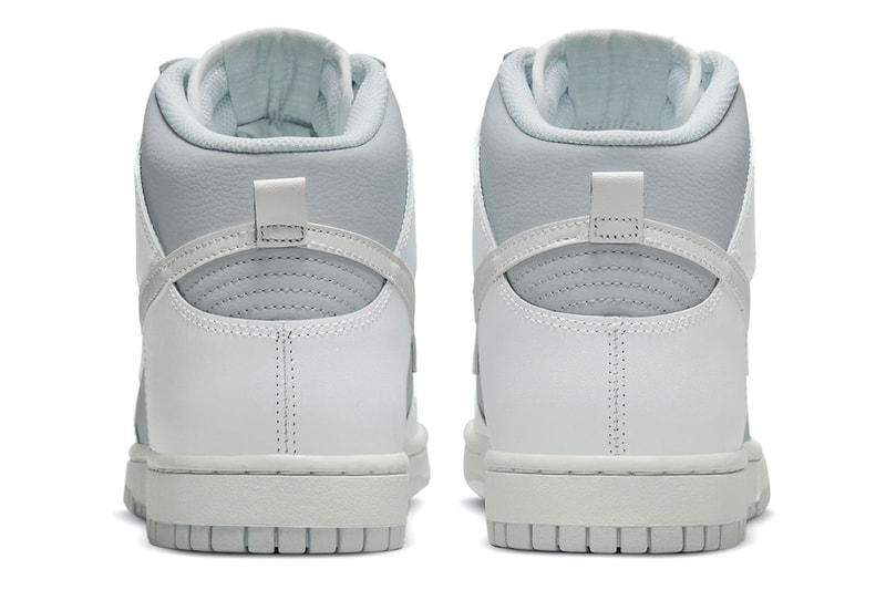 Check Out the Nike Dunk High in Grey and White Footwear