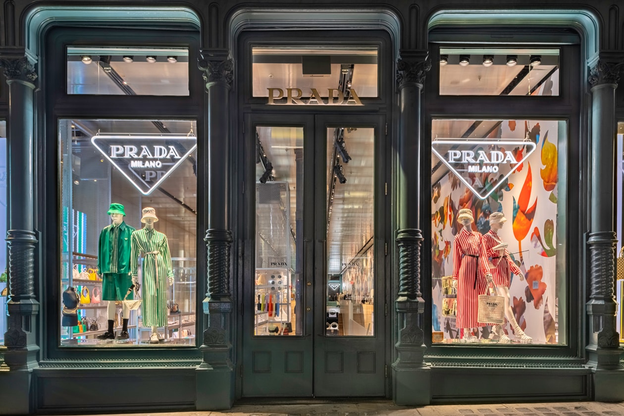 Prada Tropico Window Light Installation Broadway Store Wisdom Emily Yang Kaye Emily Segal NFT Cryptocurrency Bergdorf Goodman Vacation Spring Summer Window Pop-Ups Pop Art Neon Geometric Illuminate K-HOLE